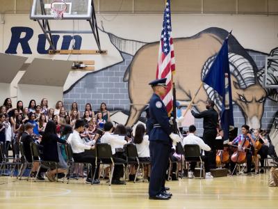 Chantilly's Air Force Junior ROTC presented the Colors at "iWitness to History Day" opening ceremony.