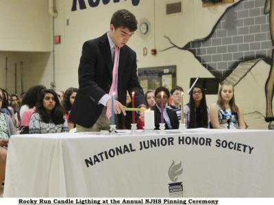 Rocky Run Candle Lighting Ceremony at Pinning Ceremony